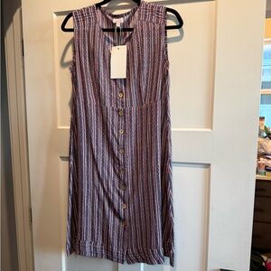 NWT Cienna Nash Bohemian Button Up Midi Tank Dress